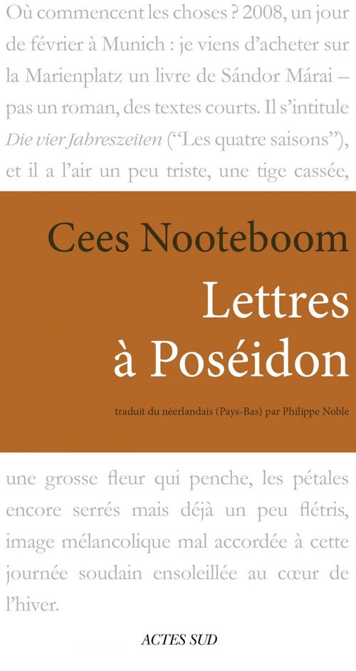 ebook cover of Lettres à Poséidon, by Cees Nooteboom