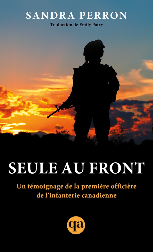 Couverture ebook de Seule au front, de Sandra Perron