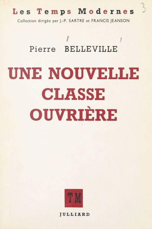 ebook cover of Une nouvelle classe ouvrière, by Pierre Belleville