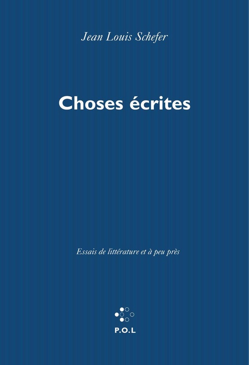 ebook cover of Choses écrites, by Jean-louis Schefer