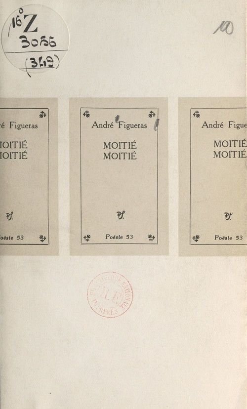ebook cover of Moitié, moitié, by André Figueras