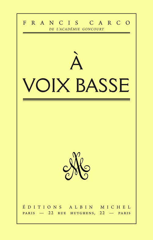ebook cover of A voix basse, by Francis Carco