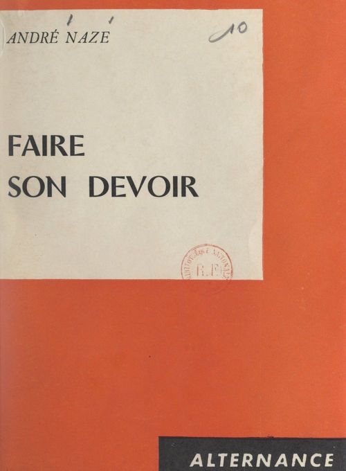 ebook cover of Faire son devoir (1), by Andre Naze