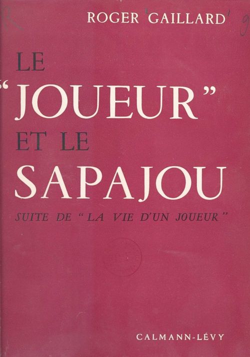 Couverture ebook de Le joueur et le sapajou, de Roger Gaillard