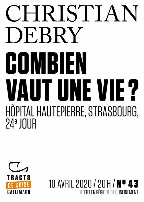 Couverture ebook de Tracts de Crise (N°43) - Combien vaut une vie ?, de Christian Debry