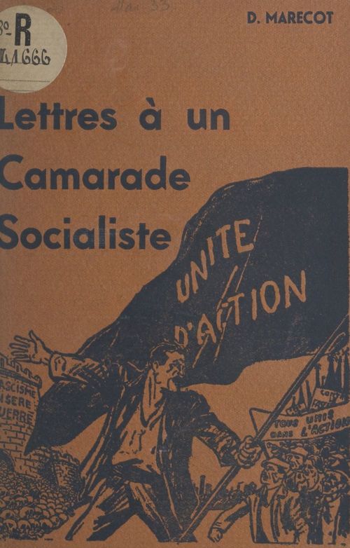 Couverture ebook de Lettres à un camarade socialiste, de D. Marecot