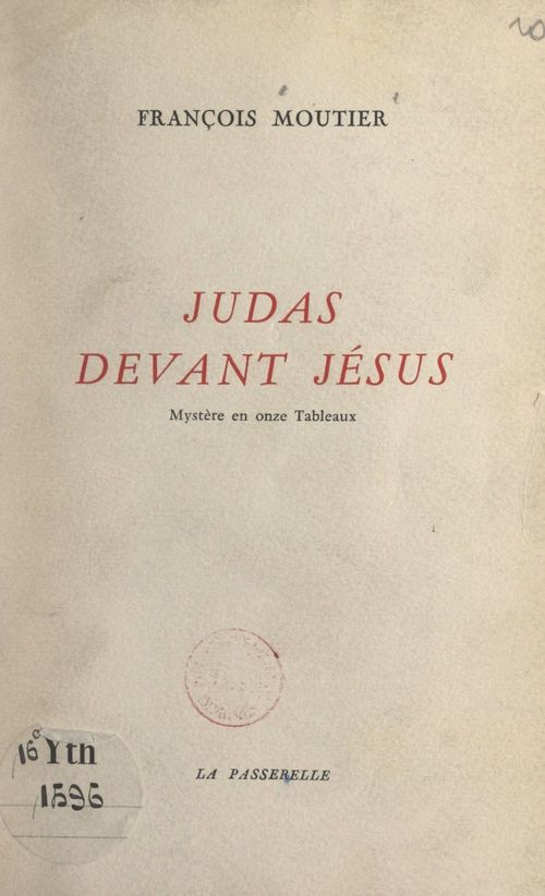 Couverture ebook de Judas devant Jésus, de Francois Moutier