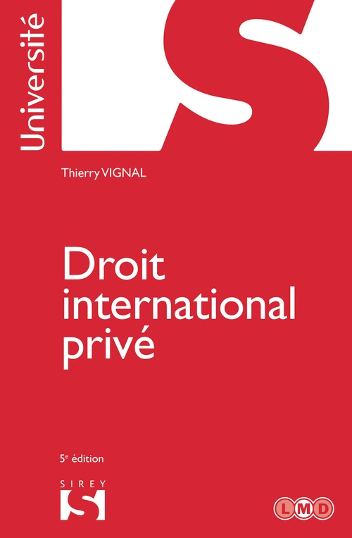 Couverture ebook de Droit international privé. 5e éd., de Thierry Vignal