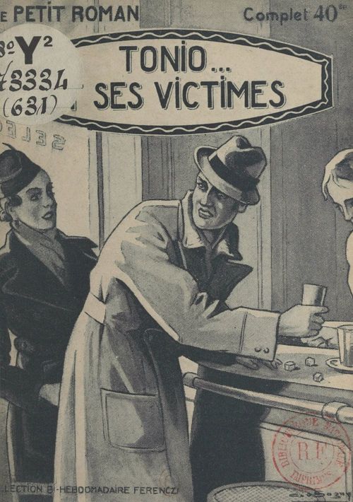 Couverture ebook de Tonio et ses victimes, de Laurette Jacques