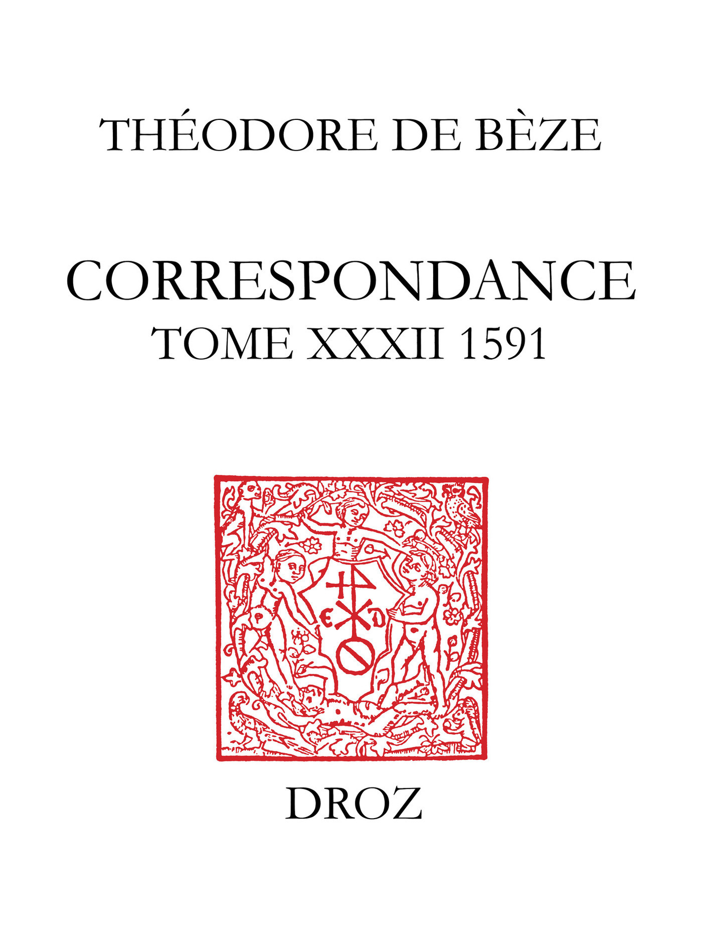 Couverture ebook de Correspondance, de De B Ze Th Odore