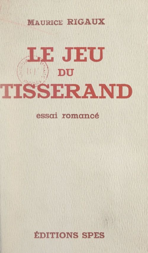 ebook cover of Le jeu du tisserand, by Maurice Rigaux