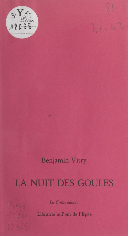 Couverture ebook de La nuit des goules, de Benjamin Vitry