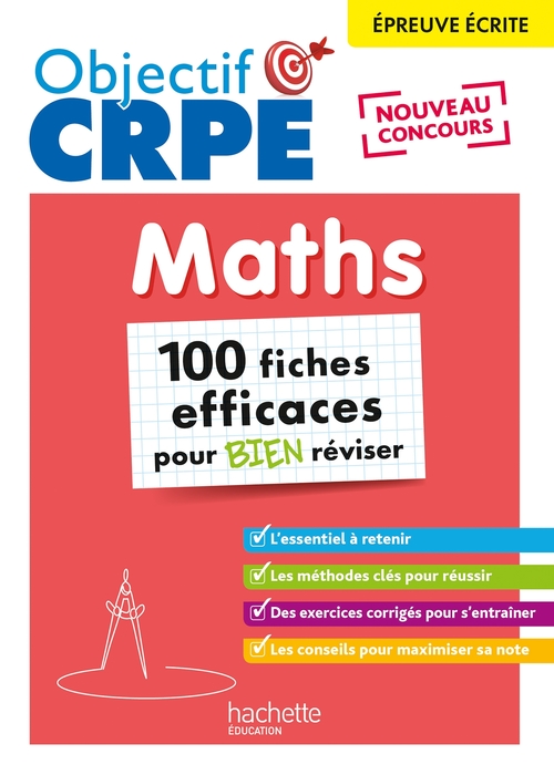 ebook cover of Objectif CRPE 2026 - Maths - 100 fiches efficaces pour bien réviser - épreuve écrite d'admissibilité, by Laure Voirin-Bremont, Olivier Véziant