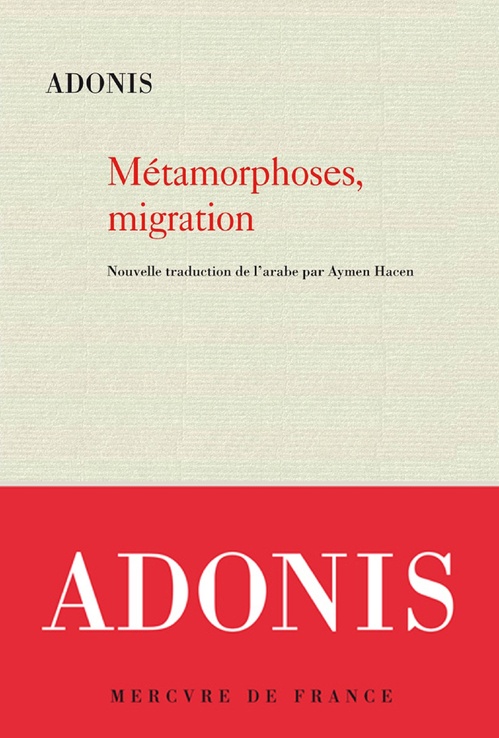Couverture ebook de Métamorphoses, migration, de Adonis