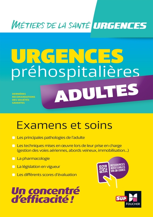 Couverture ebook de Urgences préhospitalières - Adultes - Examens et soins, de François Bart, Guillaume Boon, Claire Broche, Lionel Degomme, Papa Gueye, Sophie Lamy, Fabrice Rabechault