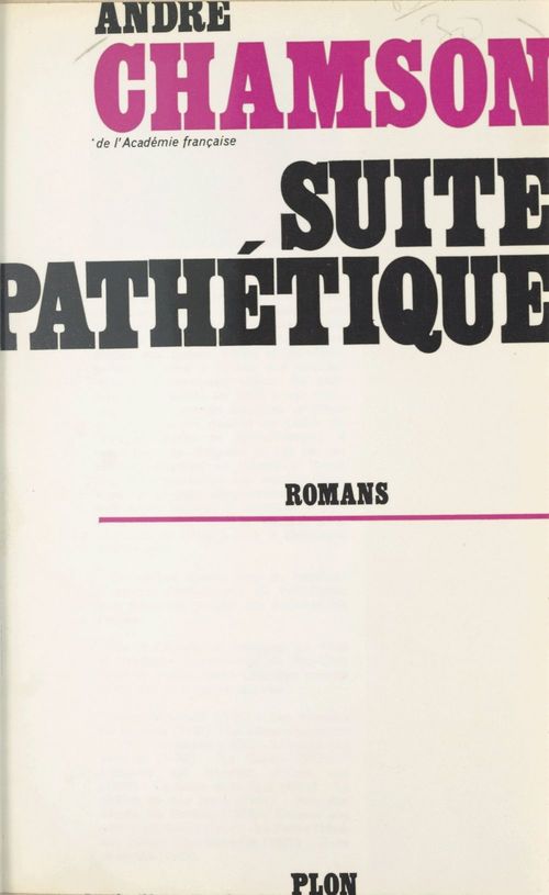 ebook cover of Suite pathétique, by André Chamson