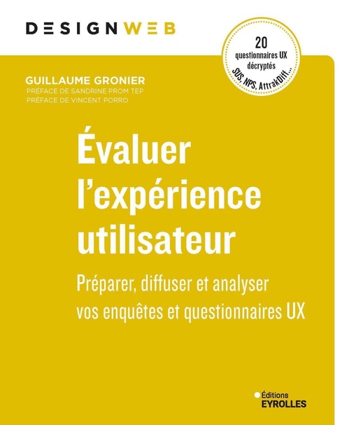 ebook cover of Évaluer l'expérience utilisateur, by Guillaume Gronier