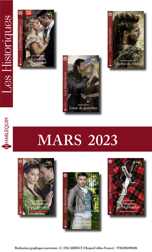 Couverture ebook de Pack mensuel Les Historiques - 6 romans (Mars 2023), de Collectif