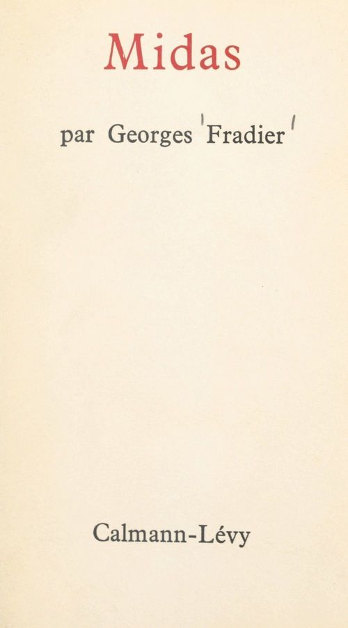 Couverture ebook de Midas, de Georges Fradier
