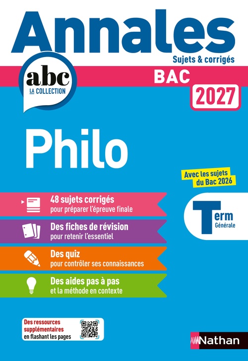 Couverture ebook de Annales Bac Philosophie Term 2027, de Denis Vanhoutte, Gérard Dorozoi