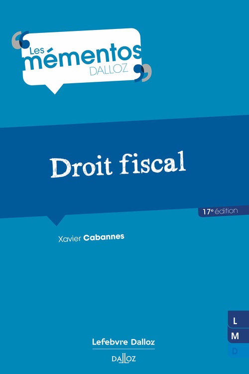 Couverture ebook de Droit fiscal 17ed, de Xavier Cabannes