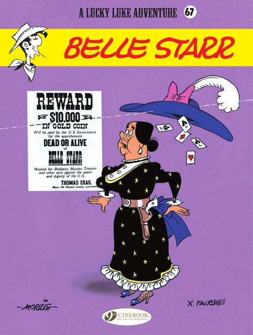 Couverture ebook de Lucky Luke - Volume 67 - Belle Starr, de Xavier Fauche, René Goscinny, Morris