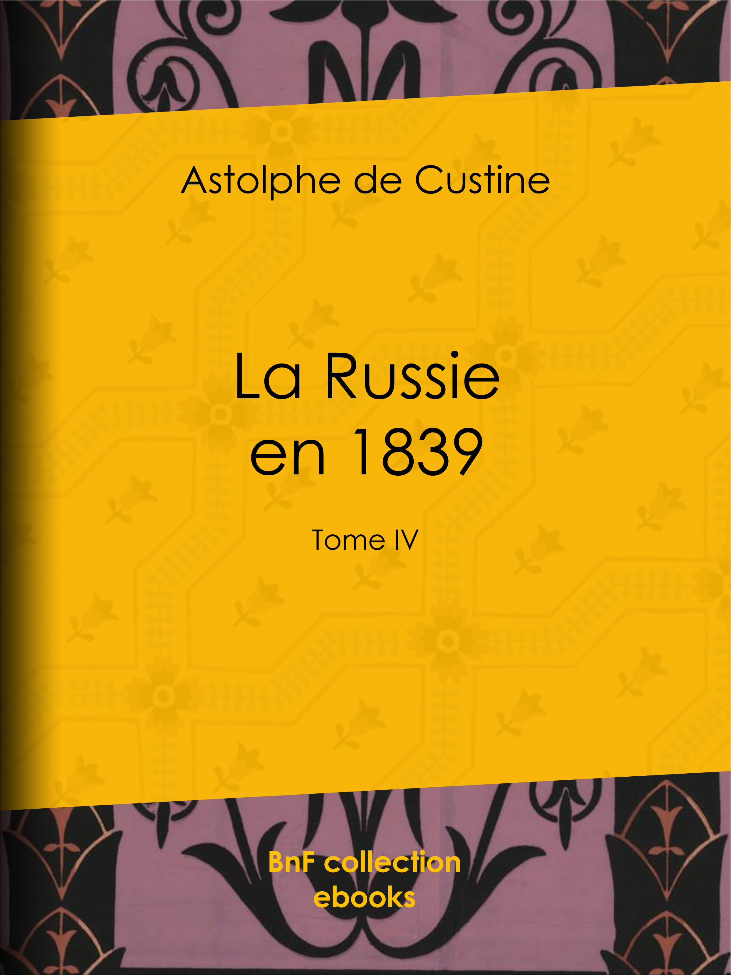 ebook cover of La Russie en 1839, by Astolphe de Custine