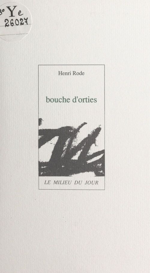 ebook cover of Bouche d'orties, by Henri Rode
