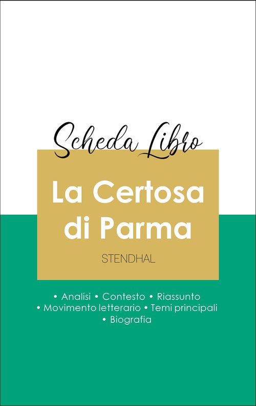 ebook cover of Scheda libro La certosa di Parma (analisi letteraria di riferimento e riassunto completo), by Stendhal