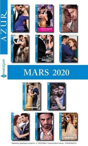 ebook cover of Pack mensuel Azur : 11 romans + 1 gratuit (Mars 2020), by Collectif