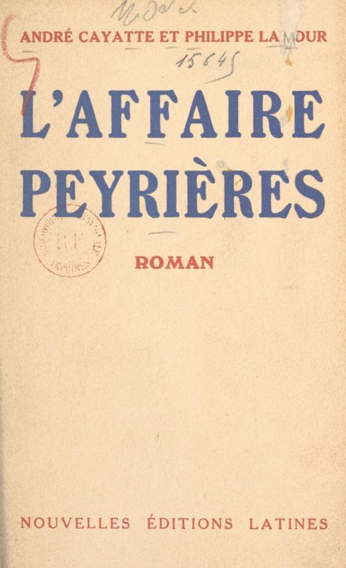ebook cover of L'affaire Peyrières, by Andre Cayatte, Philippe Lamour