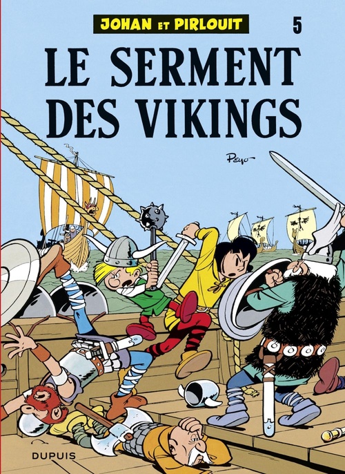 ebook cover of Johan et Pirlouit - Tome 5 - Le Serment des vikings, by Peyo