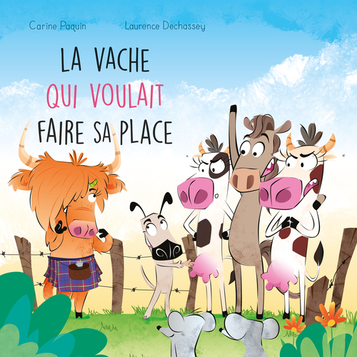 Couverture audiobook de La vache qui voulait faire sa place, de Carine Paquin