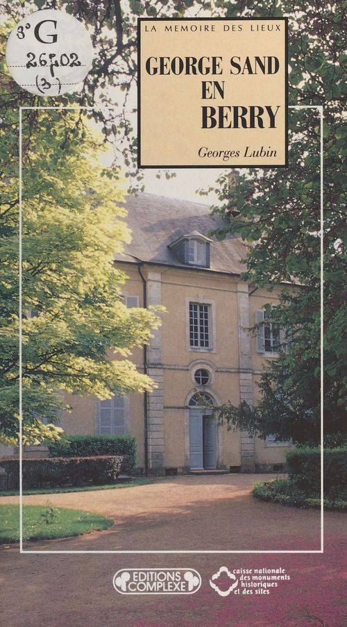 Couverture ebook de George Sand en Berry, de Georges Lubin
