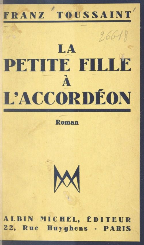 Couverture ebook de La petite fille à l'accordéon, de Franz Toussaint