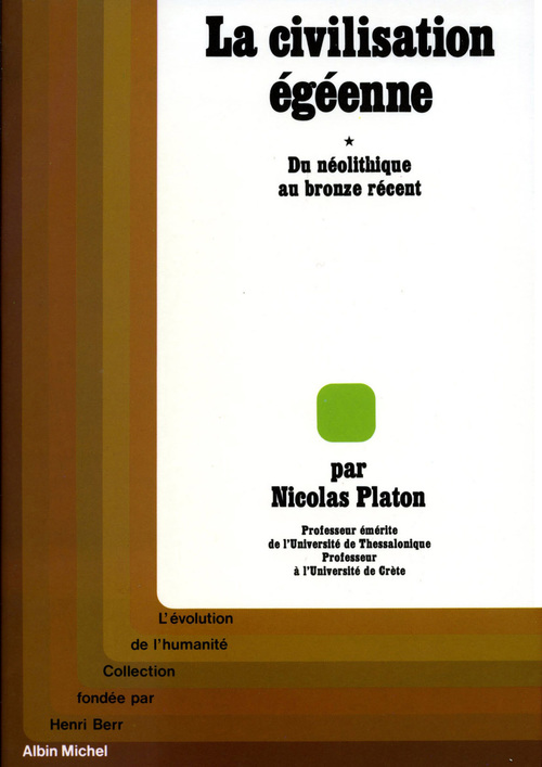Couverture ebook de La Civilisation égéenne - tome 1, de Nicolas Platon