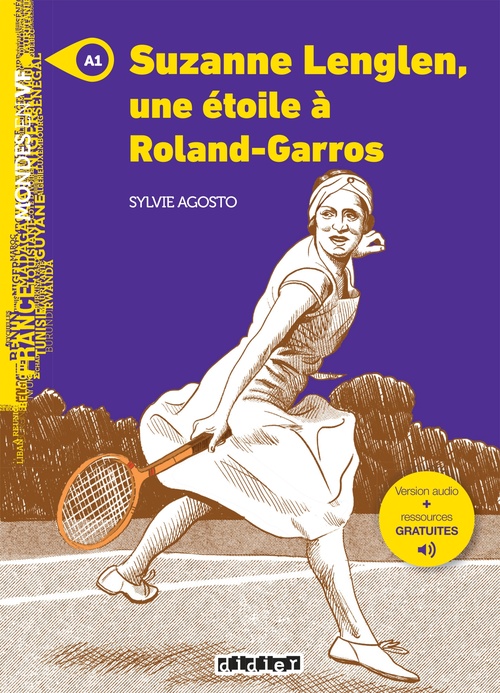 Couverture ebook de Mondes en VF - Suzanne Lenglen, une étoile à Roland-Garros - Niv. A1 - Ebook, de Sylvie Agosto