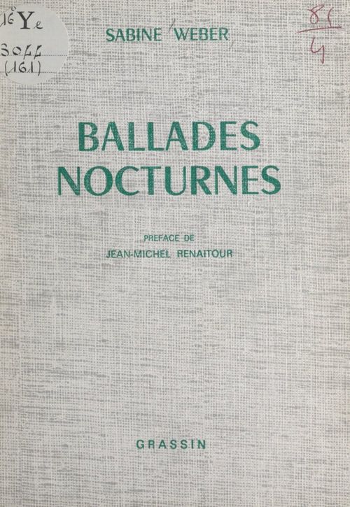Couverture ebook de Ballades nocturnes, de Sabine Weber