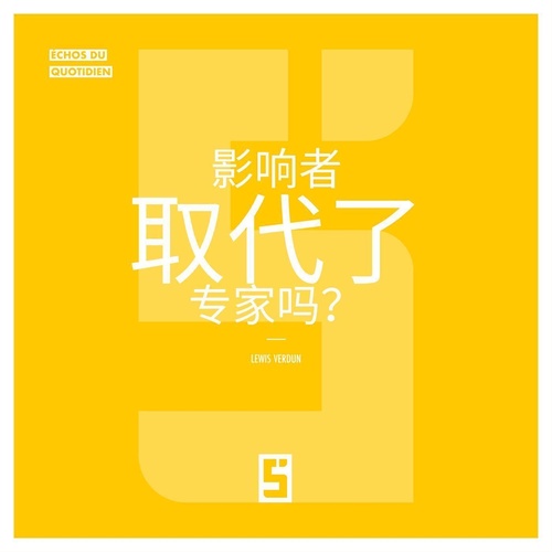 ebook cover of Les influenceurs ont ils remplacé les experts  ? (version chinois mandarin), by Lewis Verdun