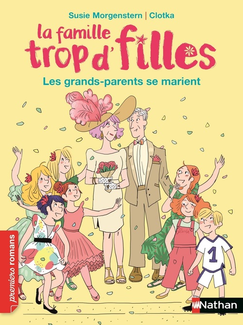 Couverture ebook de La famille Trop d'filles - Les grands-parents se marient, de Susie Morgenstern, Clotka