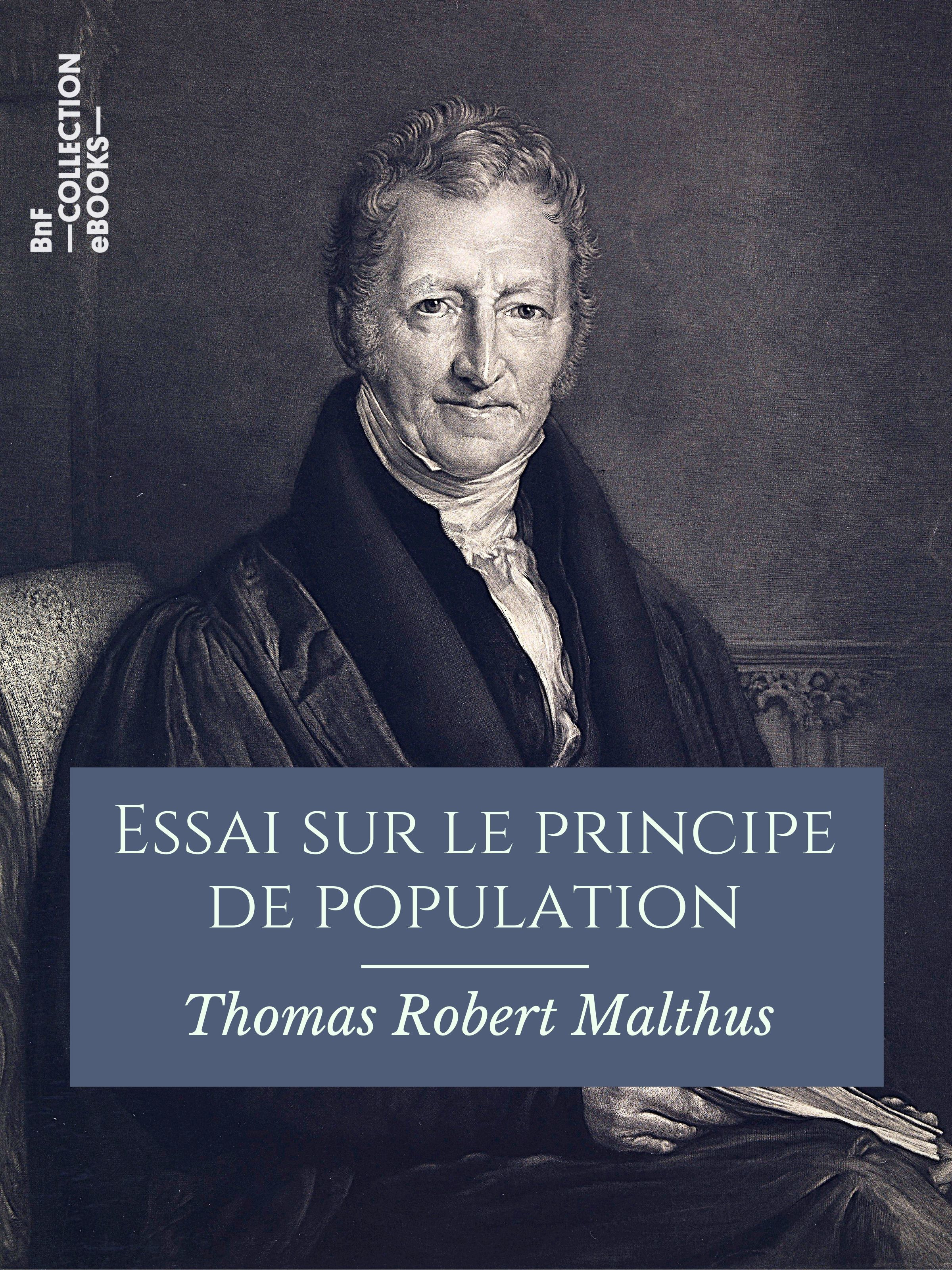 ebook cover of Essai sur le principe de population, by Thomas Robert Malthus