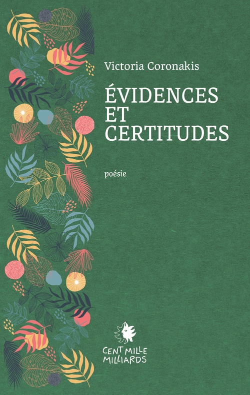 Couverture ebook de Évidences et certitudes, de Victoria Coronakis