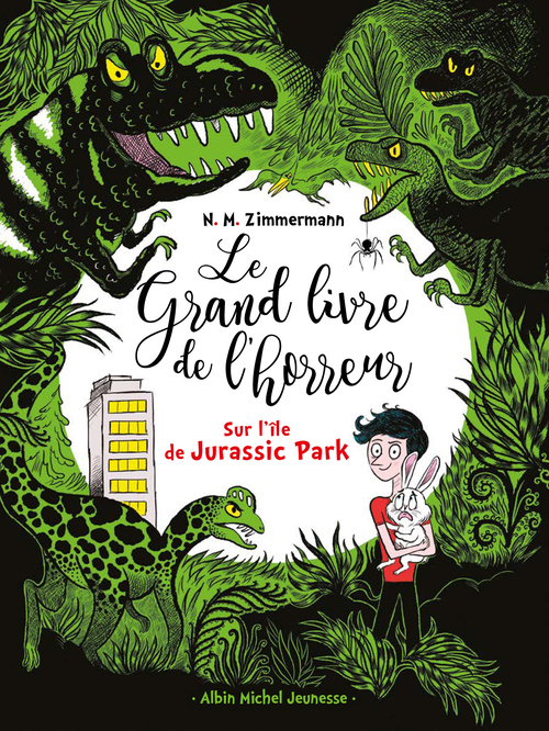 ebook cover of Sur l'île de Jurassic Park, by N. M. Zimmermann, Caroline Hüe