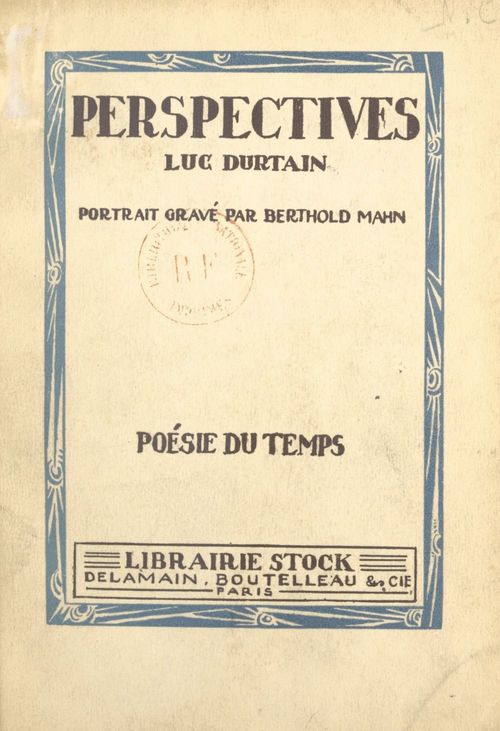 Couverture ebook de Perspectives, de Luc Durtain