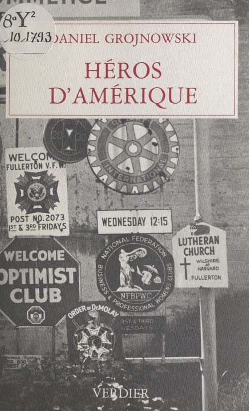ebook cover of Héros d'Amérique, by Daniel Grojnowski