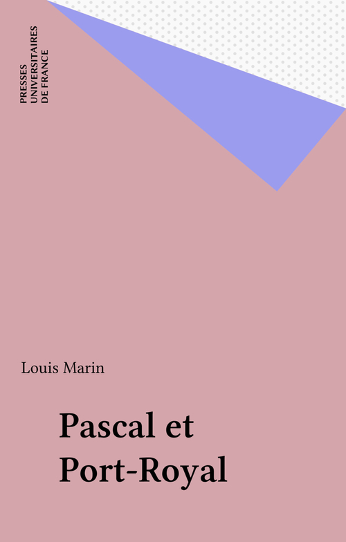ebook cover of Pascal et Port-Royal, by Louis Marin