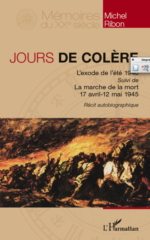 ebook cover of Jours de colère, by Michel Ribon