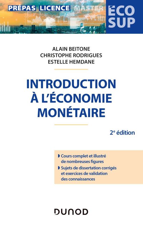 Couverture ebook de Introduction à l'économie monétaire - 2e éd., de Alain Beitone, Estelle Hemdane, Christophe Rodrigues