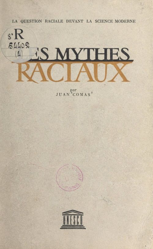 Couverture ebook de Les mythes raciaux, de Juan Comas