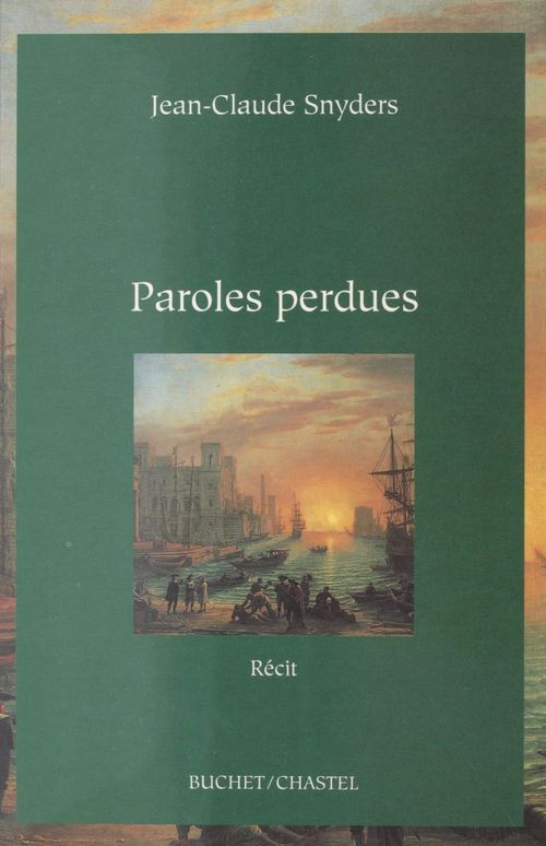 Couverture ebook de Paroles perdues, de Jean-Claude Snyders